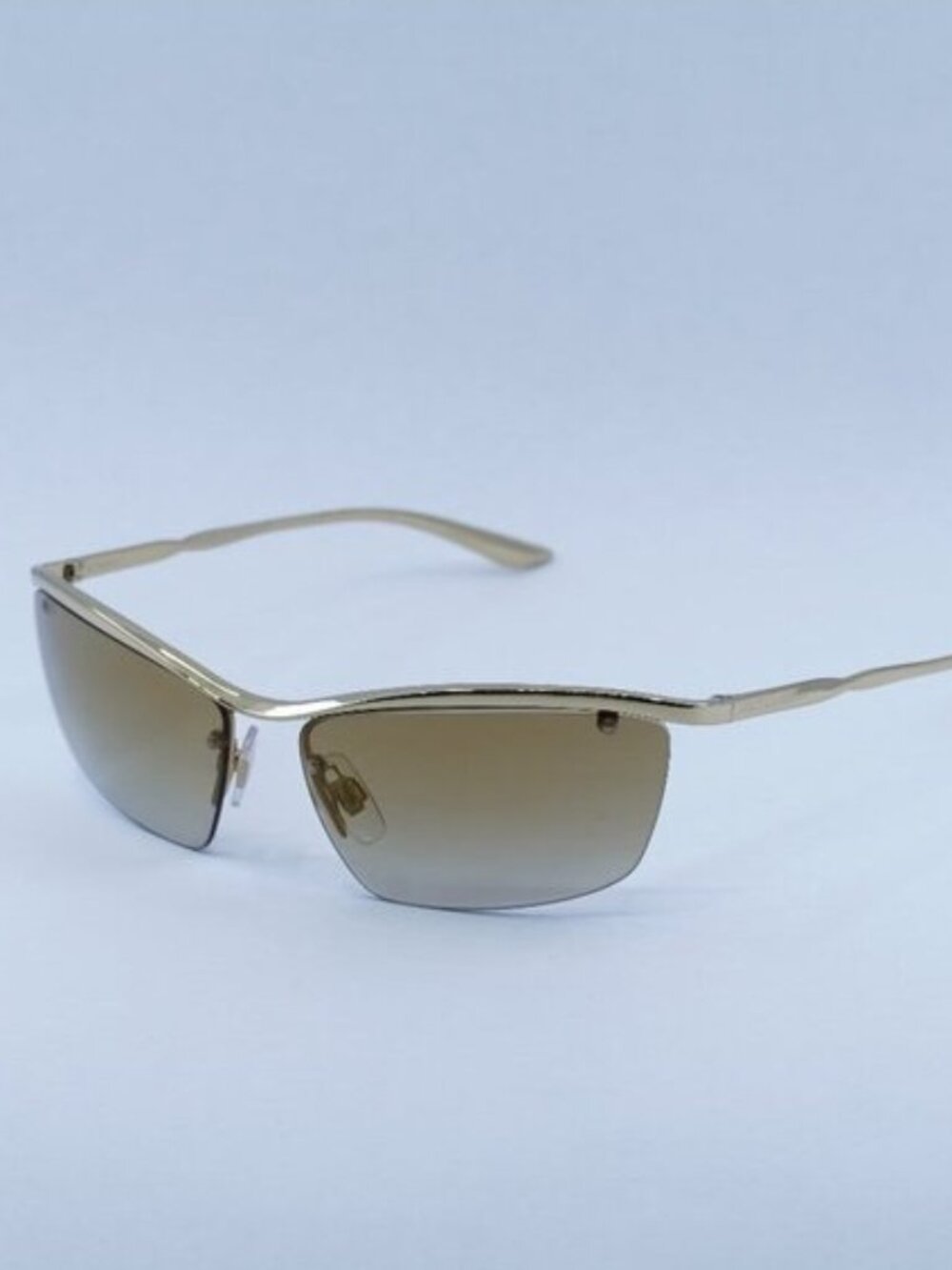 Dolce & Gabbana DG2307 02/6E Sunglasses Gold Rectangle Frame, Brown Lenses